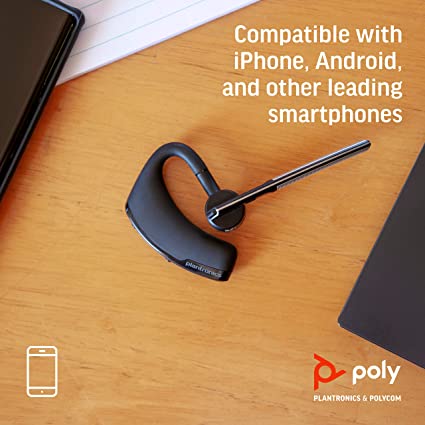 Plantronics - Voyager Legend (Poly) - Bluetooth Single-Ear (Monaural) Headset - Connect to your PC, Mac, Tablet, or Cell Phone - Noise Canceling