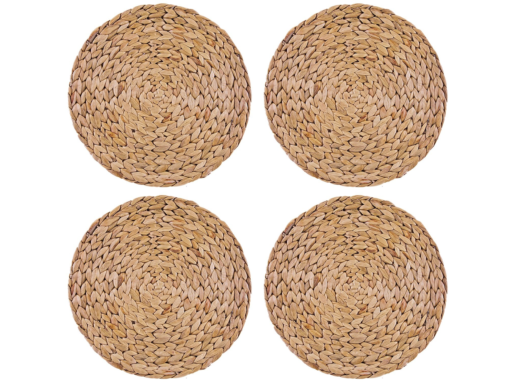 Creative Tops Natural Water Hyacinth Weave Placemats Tablemats, Set of 4