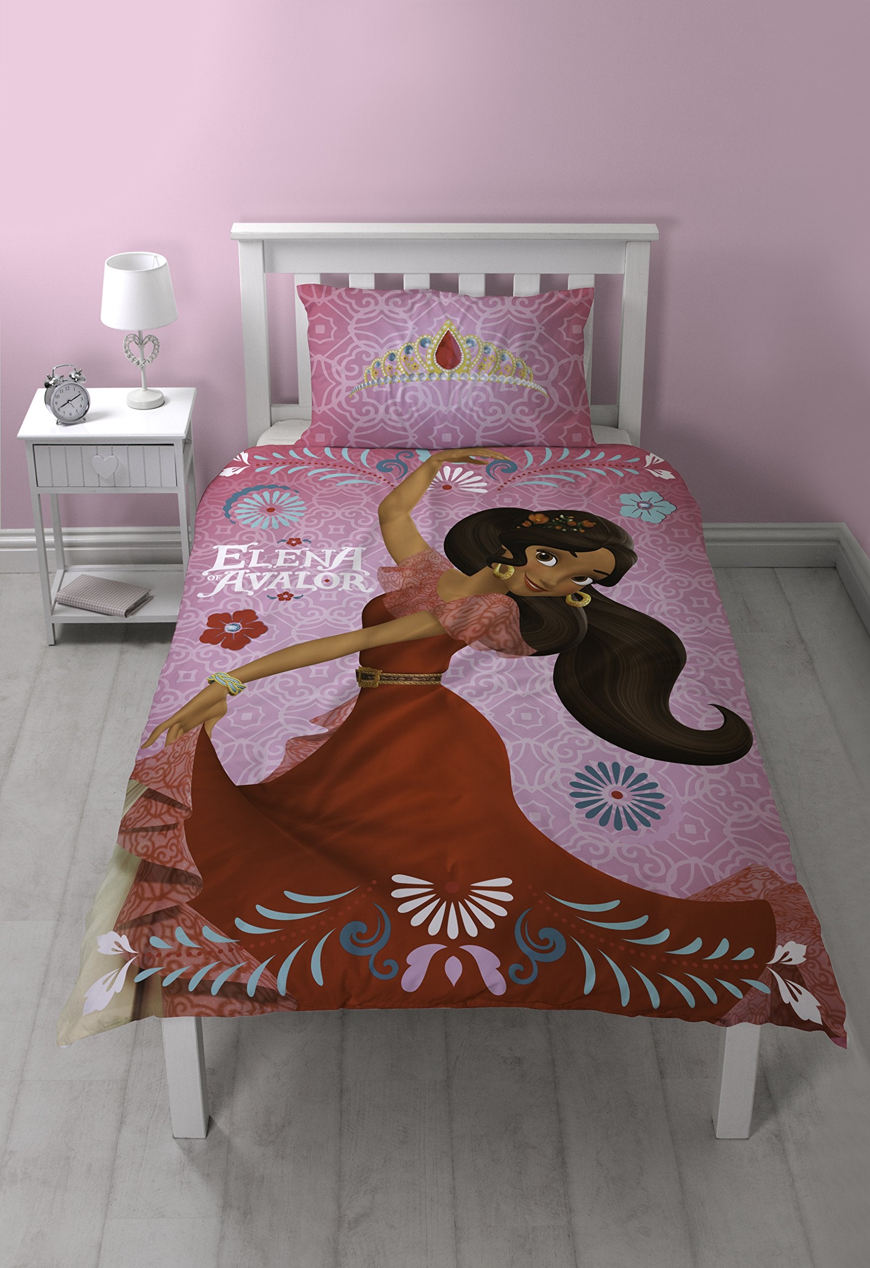 Disney Elena Avalor Duvet Cover Set, Polyester-Cotton, Pink, Single