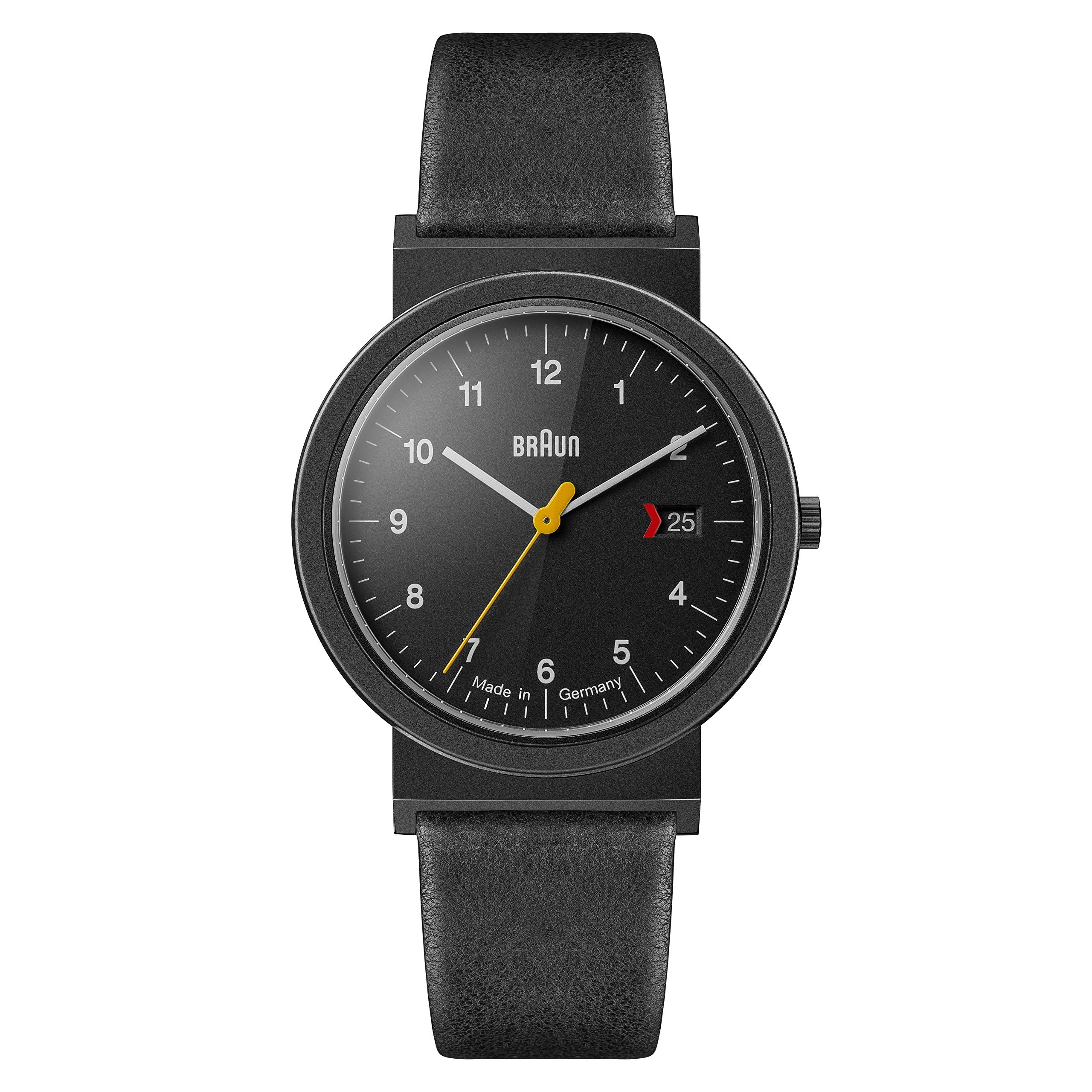 Braun Unisex Adult Analog Quartz Watch with Leather Strap AW10EVOB