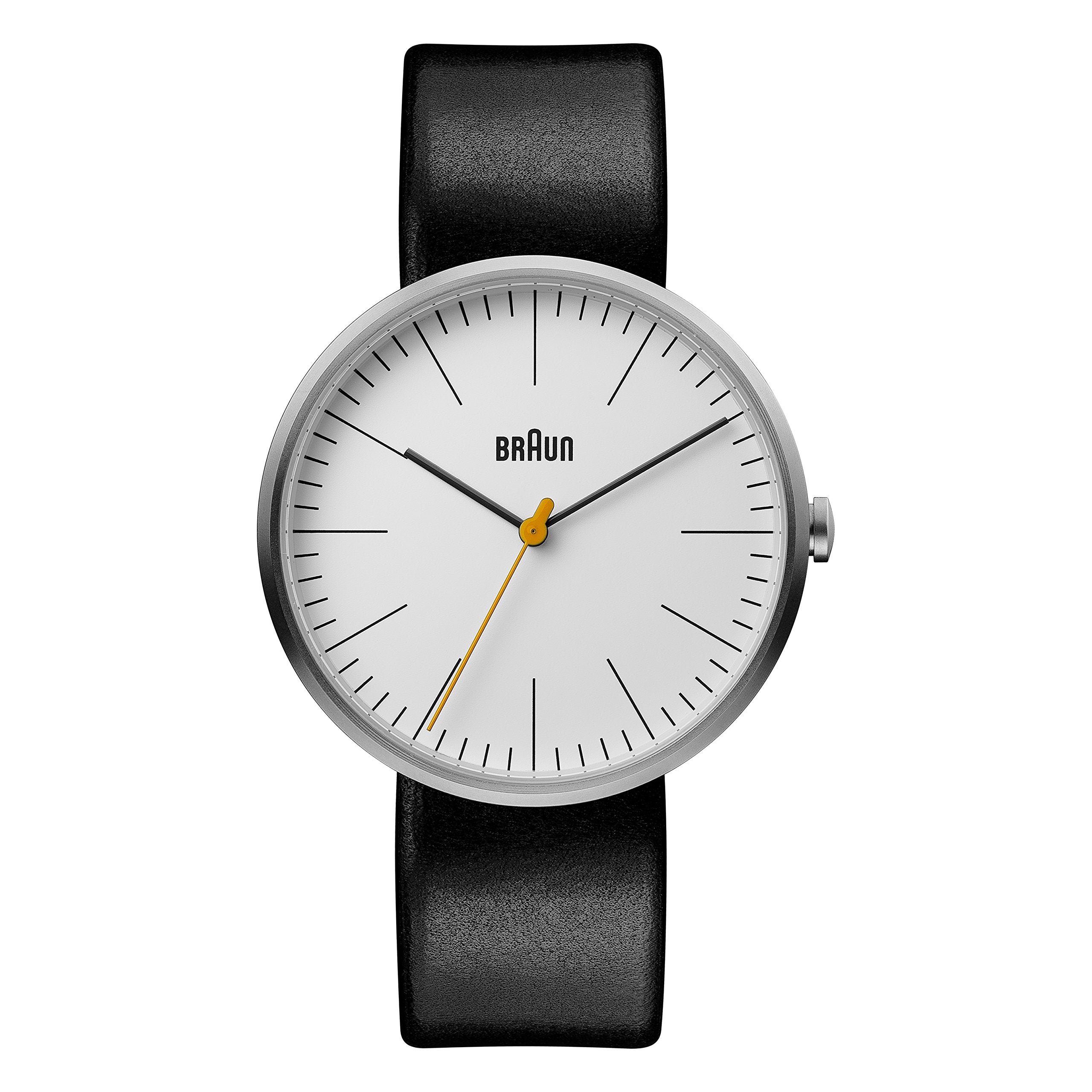 Braun Men's Analogue Classic Quartz Watch with Leather Strap BN0173WHBKG