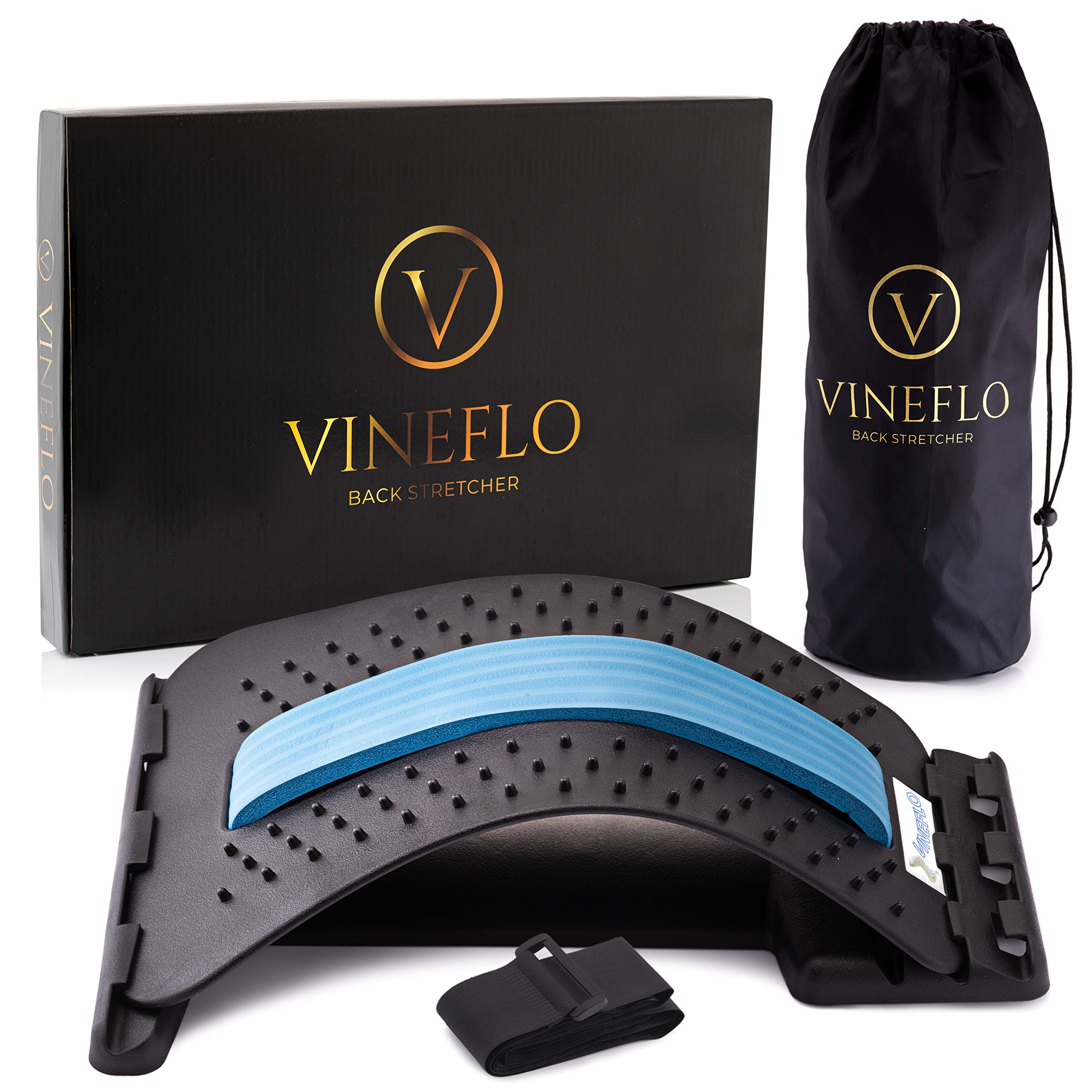 Vineflo Back Stretcher, Lower & Upper Back Stretcher, Back Massager Use to Support Back Relaxation and Back Pain Relief, Spinal Pain Relief, Posture Corrector