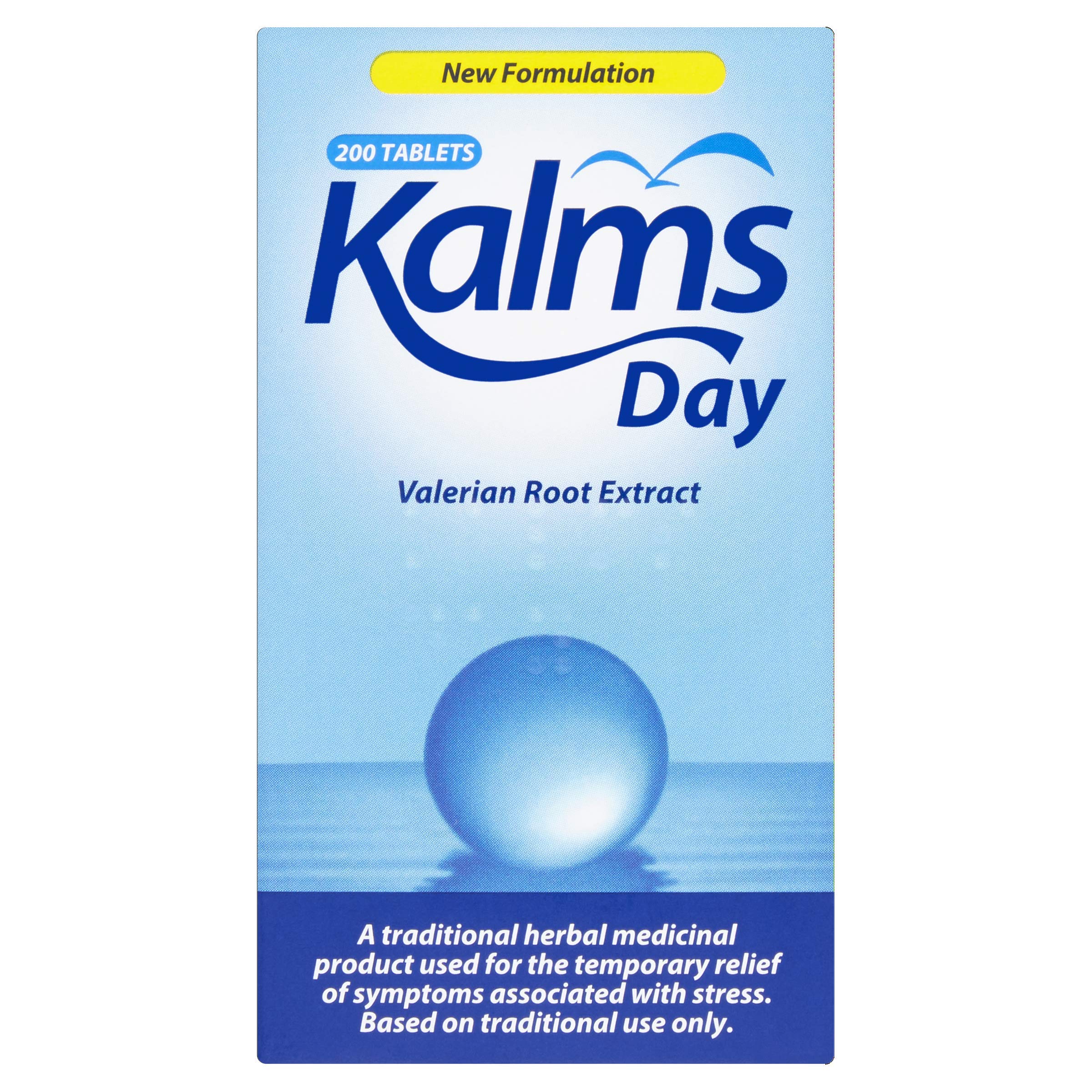 Kalms Day 200 Tablets - Traditional herbal medicinal product used for the temporary relief of symptoms associated with stress.