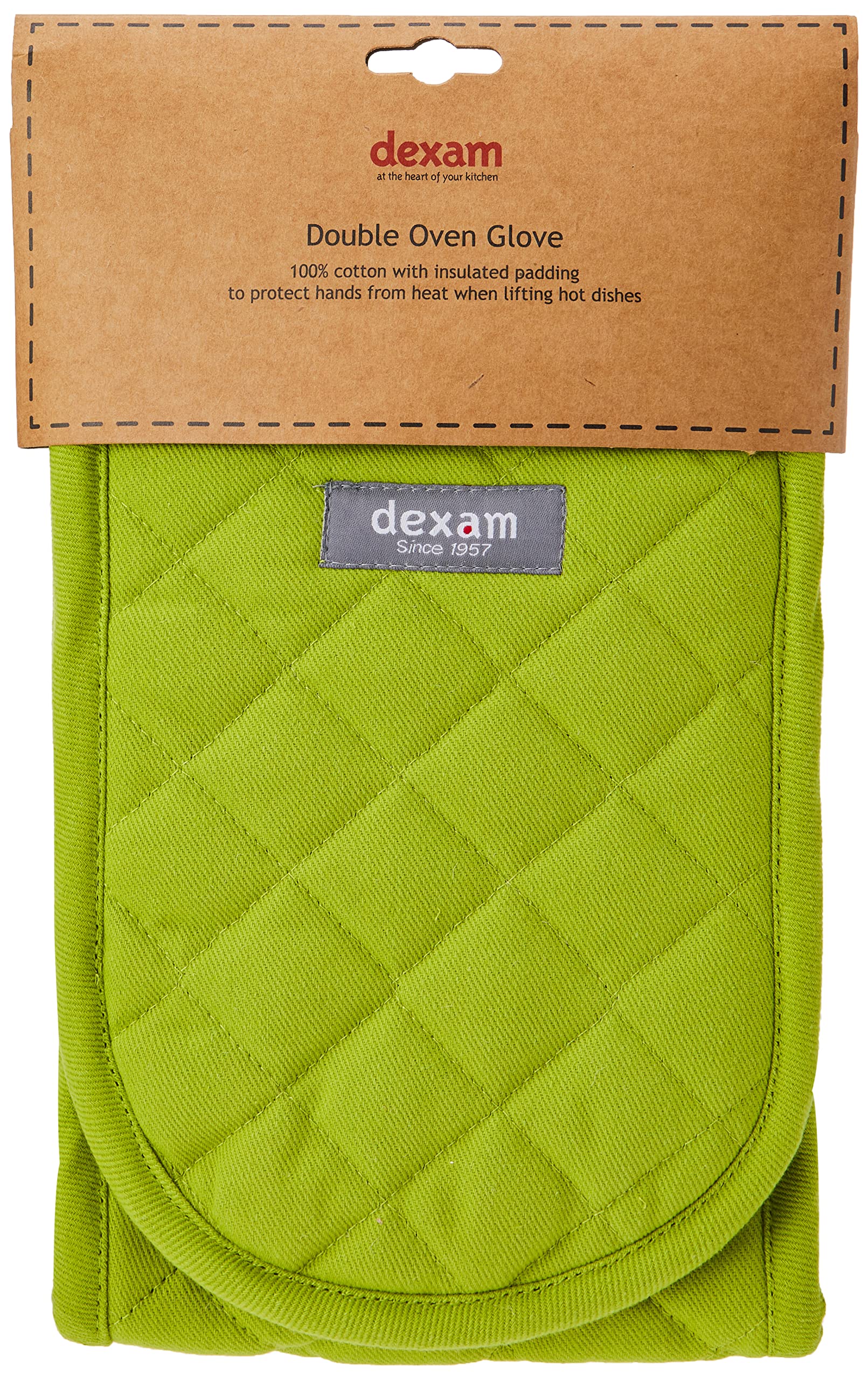 Dexam 16150371 Love Colour Double Oven Glove-Greenery, Green, 78x 18