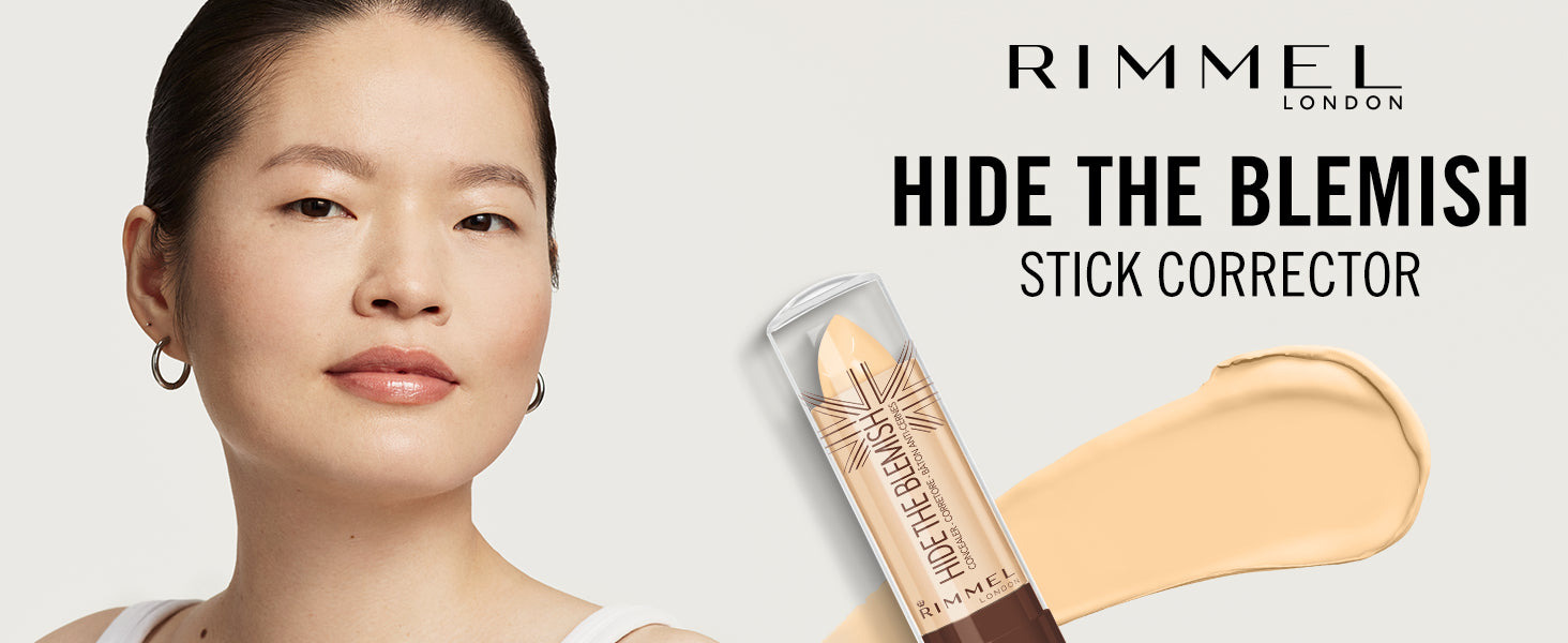 Rimmel London Hide The Blemish Stick Concealer, Instant Retouch and Imperfection Camouflage with Easy Application, 105 Golden Beige, 4.5 g