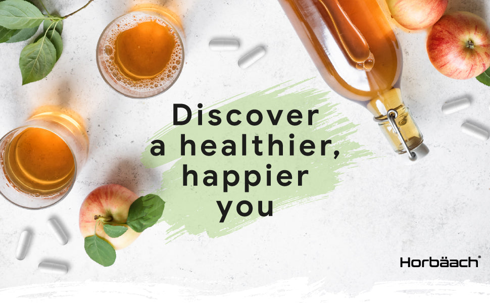 Horbaach Apple Cider Vinegar 1800mg | 180 Vegan Capsules | High Strength, Raw & Unfiltered | 60 Days Supply | Keto Diet Friendly | No Artificial Preservatives