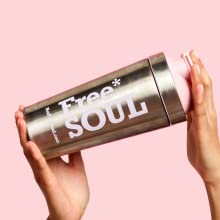 Free Soul Steel Protein Shaker Bottle 700ml | Pink | Stainless Steel Metal BPA Free | No Plastic Smell | Leak Proof | Keep Shakes Chilled | In-Built Grill for Lump-Free Shakes | Wash by Hand