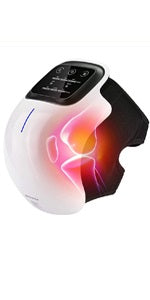 FORTHiQ Cordless Knee Massager, Powerful Battery Based Infrared Deep Heat Knee Joint Pain Relief for Swelling Stiff Joints, Stretched Ligament and Muscles Injuries