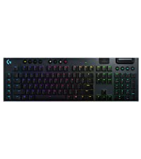 Logitech G915 LIGHTSPEED Wireless Mechanical Gaming Keyboard with low profile GL-Tactile key switches, LIGHTSYNC RGB, Ultra thin design, 30+ hours battery life - Black