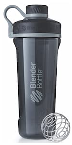 Blender Bottle ProStak - 22oz Protein Shaker Cup Water Bottle incl 150cc and 100cc Jar,Fashion Black,450 ml