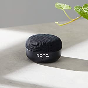 Eono by Amazon - Super Portable Bluetooth Compact Speaker with HARMAN Sound Technology, 5 Hours of Playtime, Built-In Microphone, Deep Bass Sound, Google and Siri Compatible, Multi-Point Connection