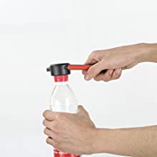 Latest Jar Opener Bottle Opener for Weak Hands Arthritis Elderly and Children with Silicone Jar Opener Grip (Red and Black)