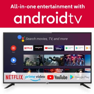 RS24H1-UK Android Smart TV, 24 inch, Google Assistant, Chromecast, Prime Video, Netflix, Disney+, Google Play Store, remote control with microphone, triple tuner, Freeview