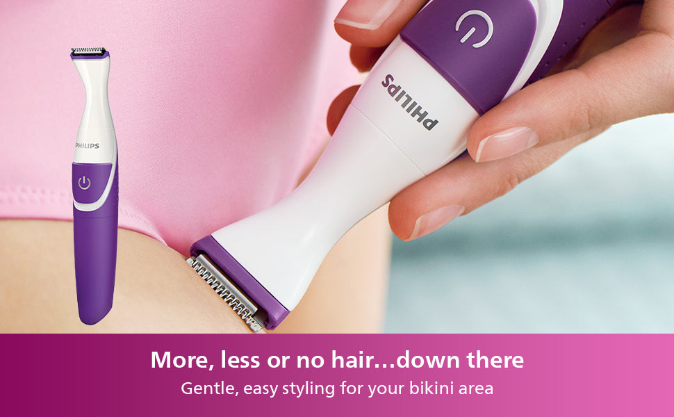 Philips BikiniGenie BRT383/15 Handy Bikini Trimmer for Trimming, Sha
