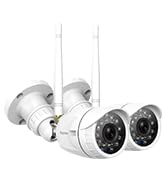 Security Camera Outdoor, Septekon 1080P CCTV Camera Wireless WiFi, Waterproof Home Surveillance Camera with 2-Way Audio, Night Vision, Motion Detection, Cloud Storage, Work with Alexa - S50