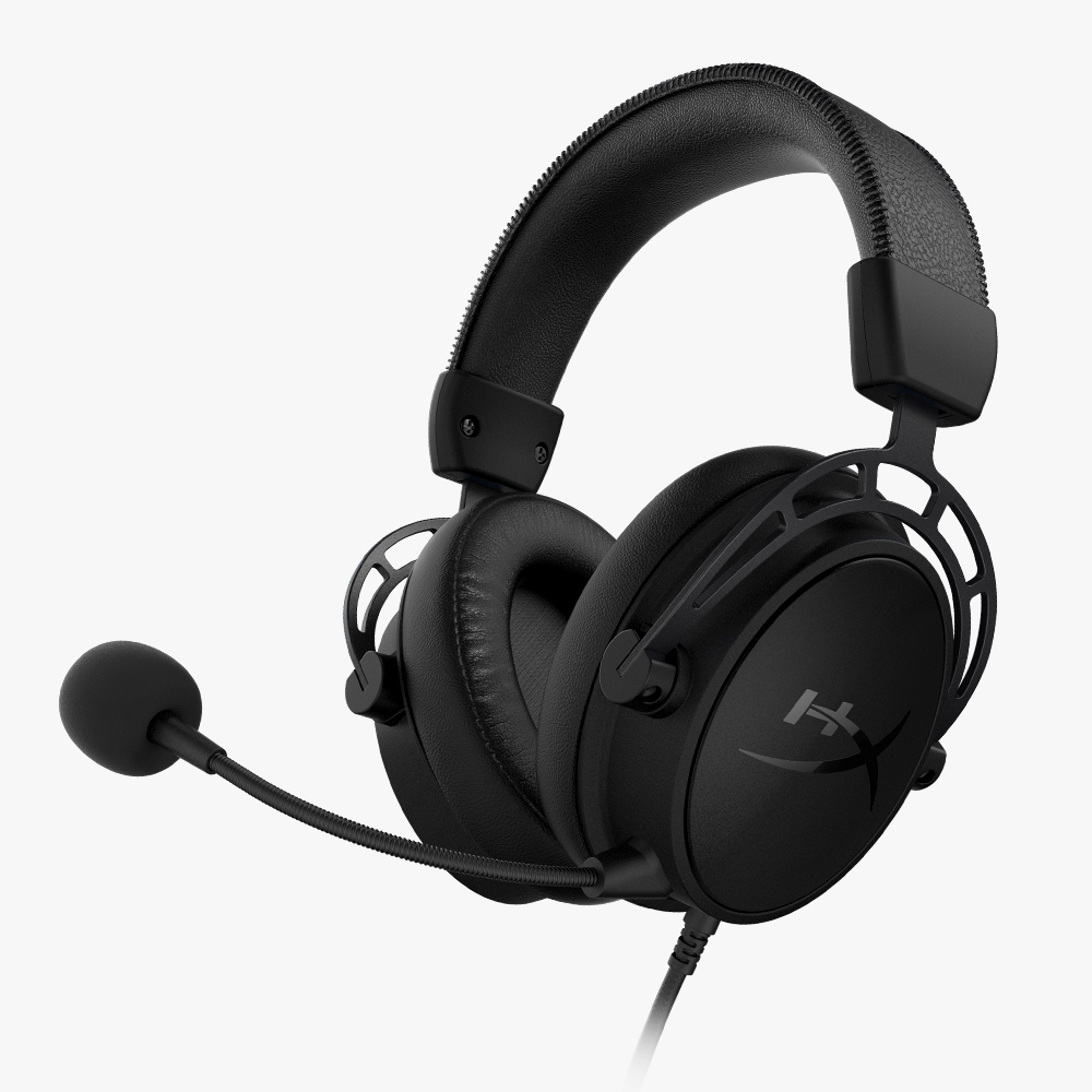 HyperX Cloud Alpha S - PC Gaming Headset, 7.1 Surround Sound, Adjustable Bass, Dual Chamber Drivers, Breathable Leatherette, Memory Foam, and Noise Cancelling Microphone - Blackout (HX-HSCAS-BK/WW)