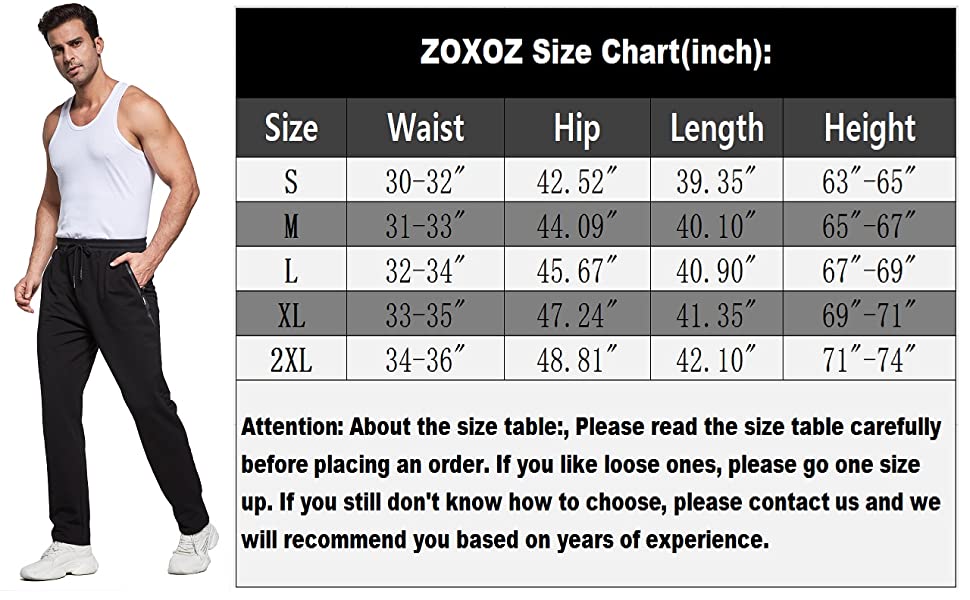 ZOXOZ Mens Tracksuit Slim Fit Bottoms Joggers Elasticated Waist Zip Pockets