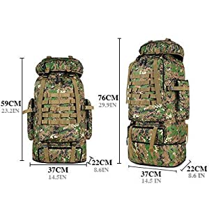 SPAHER Military Rucksacks For Men 100L Rucksack Trekking Rucksack Tactical Backpack Assault Daypack Backpack Camping Hiking Rucksack Army Molle Military Knapsack Shoulder Bag for Outdoor Sports