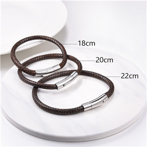 PROSTEEL Men Bracelet, Waterproof, with 316L Stainless Steel Clasp, 18/20/22CM, Black/Brown (with Gift Box)