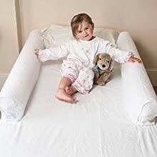 Hippychick Dream Tubes Inflatable Bed Guards/Bumpers - Single Bed Set Includes 2 Inflatable Tubes & Fitted Cotton Sheet