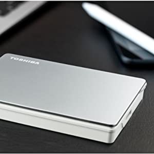 Toshiba 2TB Canvio Flex Portable External Hard Drive for Mac, Windows PC and Tablet,USB 3.2. Gen 1, includes USB-C and USB-A Cable, Silver (HDTX120ESCAA)