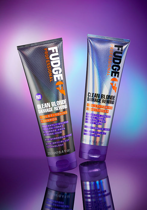 Fudge Professional Purple Conditioner, Everyday Clean Blonde Damage Rewind Gradual Toning for Blonde Hair, 250ml