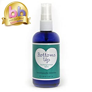 Natural Birthing Company Bottoms Up Soothing Bottom Spray, with Lavender Oil and Witch Hazel, 1 x 100ml