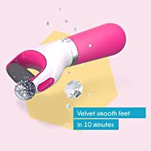 Scholl Velvet Smooth Pedi Electric Foot File Hard Skin Remover, Pink