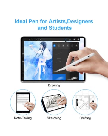 Stylus Pen for iPad with Palm Rejection, FOJOJO Active Pencil Compatible with (2018-2022) Apple iPad 9th/8th/7th/6th Gen, iPad Air 5th/4th/3rd Gen, iPad Pro 11 & 12.9 inch, iPad Mini 6th/5th Gen