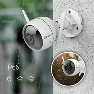 EZVIZ Outdoor Security Camera WiFi 1080P, Waterproof, 30M Night Vision, AI-Powered Human Detection, Cloud/SD Card Storage, Work with Alexa(C3WN)