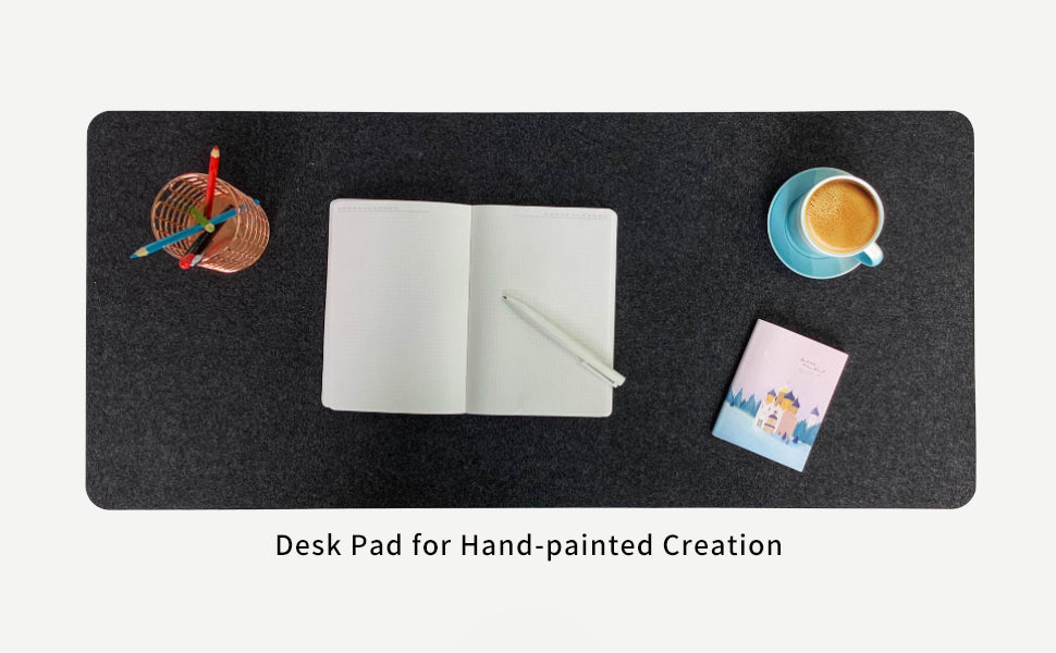 Non-Slip Large Felt Desk Pad , 100X40cm Full Desk Mouse Pad, Desk Pad for Keyboard and Mouse , 40''x16'' Felt Desk Mat for Desk Pad Protector…