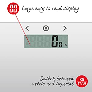 Salter 9113 GY3R Compact Glass Analyser Scale, Digital Bathroom Scale, 150 KG Maximum Capacity, 8 User Memory, Slim Design for Neat Storage, Athlete Mode, Measures Weight, Body Fat/Water & BMI, Grey