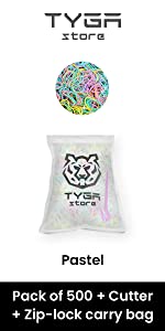 TYGA Store Pack of 1000 Mini Rubber Bands Soft Elastic Bands for Kids Hair, Braids Ponytail Hair, Pet Hairband Wedding Hairstyle and More (Colourful Pastel)