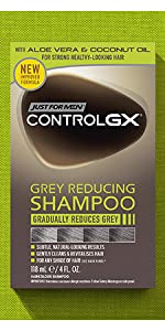 Just for men Control GX, Grey Reducing Shampoo for Grey Hair – All Shades, 147 ml
