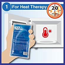 Koolpak Deluxe Reusable Hot/Cold Gel Pack - with Compress Wrap for Fast Pain Relief - Twin Pack