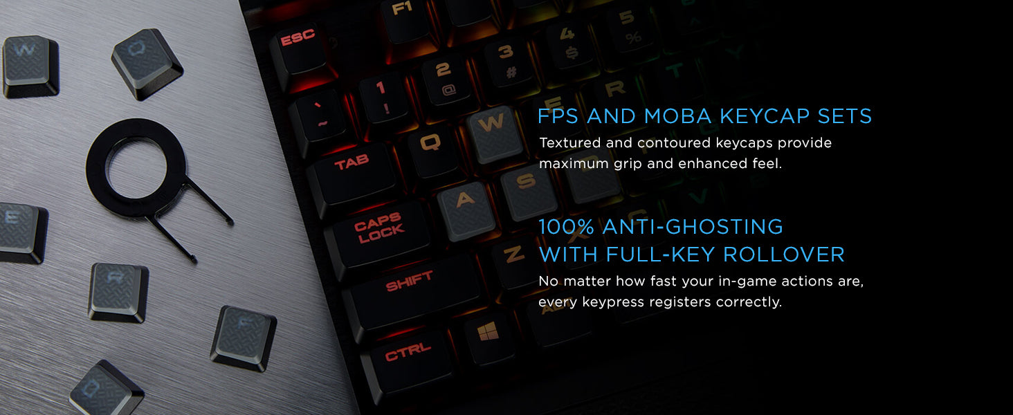 Corsair K70 RGB MK.2 Mechanical Gaming Keyboard (Cherry MX Brown Switches: Tactile and Non-Clicky, Per Key Multicolour RGB Backlighting, Aluminium Chassis, QWERTY UK Layout) - Black