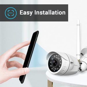 Outdoor Security Camera, Septekon 1080P Home Wireless WiFi Surveillance CCTV Camera with IP66 Waterproof, Night Vision, Motion Detection, Remote Access, Compatible with Alexa-S40