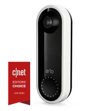 Arlo Essential Wireless Video Doorbell Camera, 1080p HD Security camera, WiFi, 2 Way Audio, Motion Detection, Built-in Siren, Night Vision, 90-Day Free Trial of Arlo Secure Plan, Black