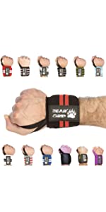 BEAR GRIP Multi Grip Straps/Hooks, Premium Heavy duty weight lifting straps/gloves