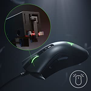 Razer DeathAdder V2 - Wired USB Gaming Mouse with Optical Mouse Switches (Focus+ 20K Optical Sensor, 8 Programmable Buttons, 5 On-Board Memory Profiles, Optical Mouse Switch) Black