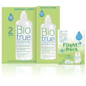 Biotrue Multi-Purpose Contact Lens Solution, 300 ml - Cushions and Rehydrates Soft Contact Lenses for Comfortable Wear - Condition, Clean, Remove Protein, Disinfect and Rinse - Includes Lens Case