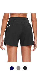 BALEAF Women's 2-in-1 7 Inches High Waisted Running Workout Shorts with Liner Lounge Sport Gym Shorts Back Zipper Pocket
