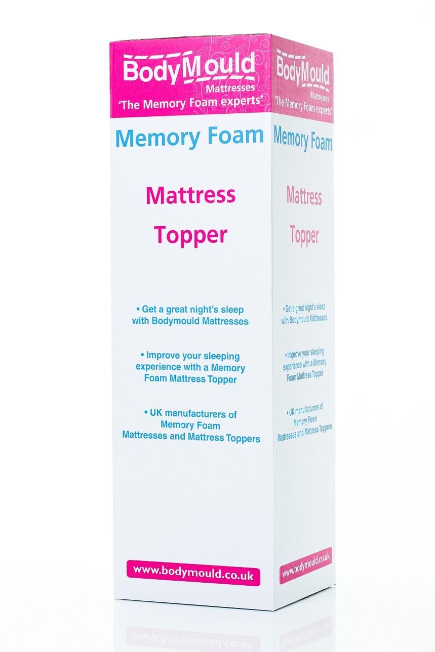 Bodymould Memory Foam Mattress Topper, 2 Inch, UK Small Double