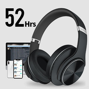 DOQAUS Bluetooth Headphones Over Ear 52 Hrs Playtime Wireless