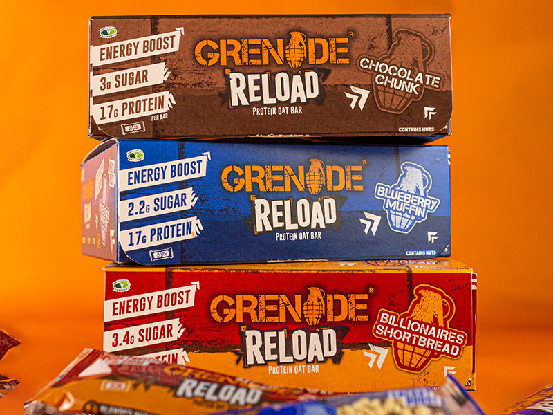 Grenade Reload High Protein Energy Oat Bar, 12 x 70g - Blueberry Muffin