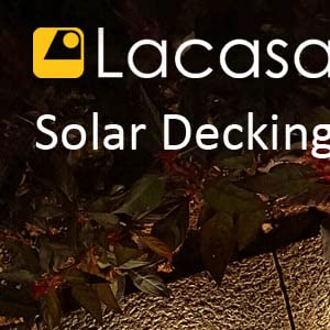 Lacasa 4-Pack Solar Decking Lights, Solar Powered Outdoor Step Lights, 30LM LED Natural White 4000K, Light All Night, Waterproof for Garden Steps Patio Pathway Driveway Dock, Square