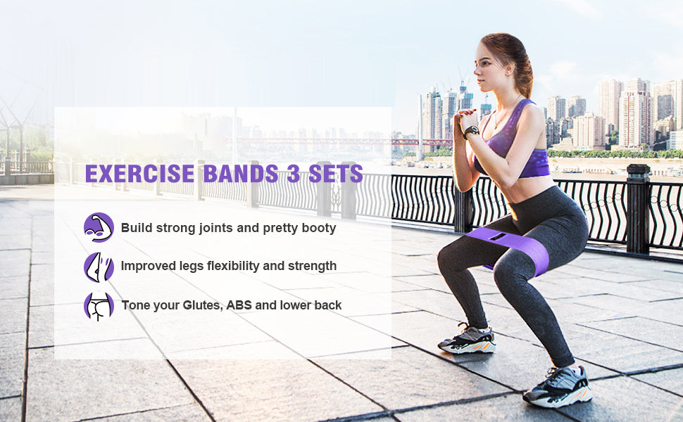 Resistance Bands Legs and Butt Non-Slip Booty Bands Glute Bands