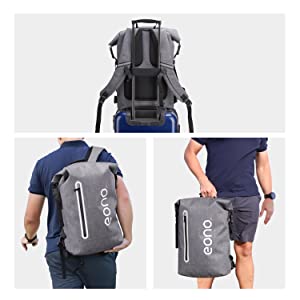 Amazon Brand – Eono Cycling Rucksack 100% Waterproof Dry Bag,Bike Backpack Casual Daypack Bag 15.6 Inch Laptop Bag for Travel, School, outdoor,Business