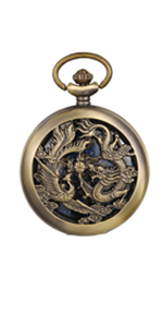 JewelryWe Classic Antique Half Hunter Metal Hollow Skeleton Hand Wind Mechanical Pocket Watch with Chain