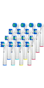REDTRON Replacement Brush Heads Compatible with Oral B, 16Pcs Toothbrush Heads for Oral B Works with Precision, Whitening and Floss-White